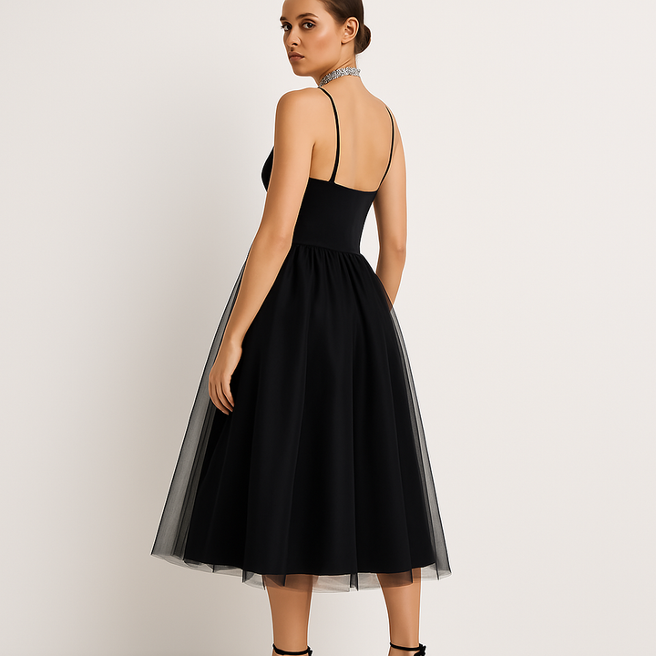 Mesh Spaghetti Straps Sweetheart Prom Dress for Homecoming Party, Elegant Evening Gown