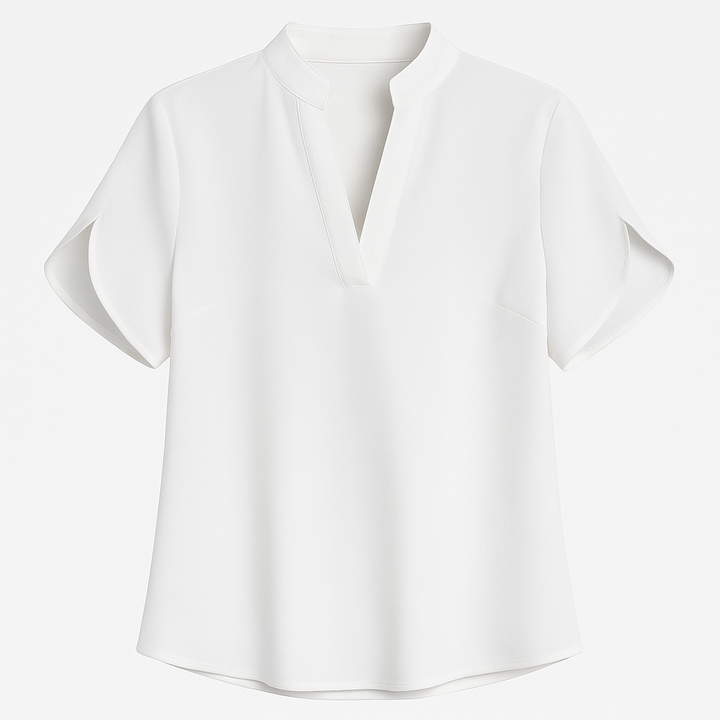 Summer Tops For Women Blouse V Neck Short Sleeve Loose White Shirts Fashion