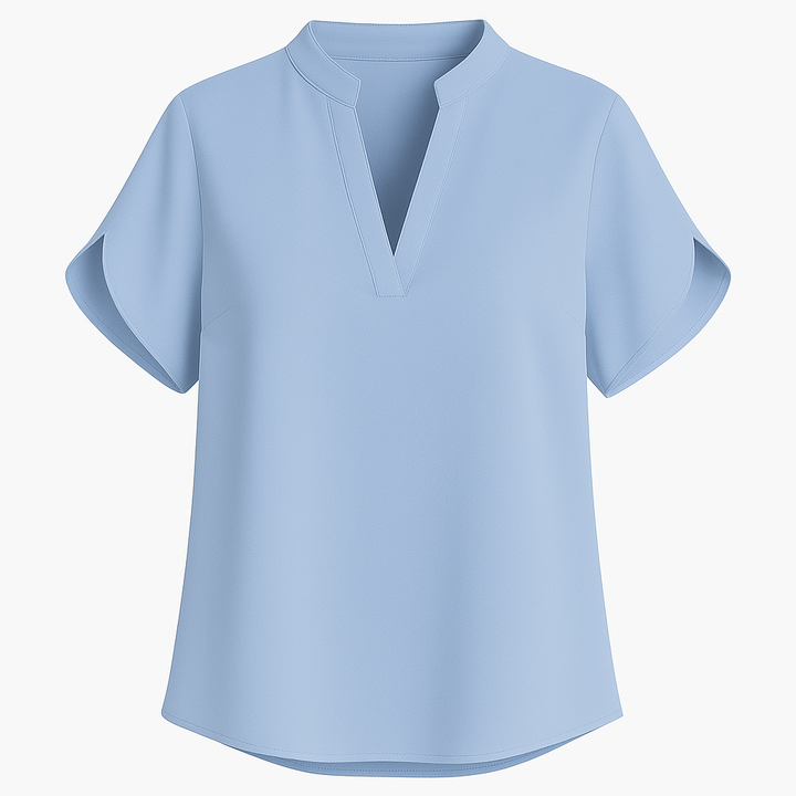 Summer Tops For Women Blouse V Neck Short Sleeve Loose White Shirts Fashion
