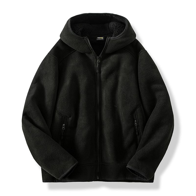 Warm Cozy Men’s Fleece Jacket - Hooded Full Zip, Sherpa