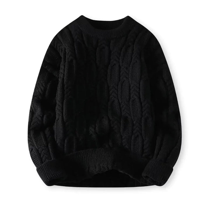 Warm Men’s Sweater - Cable Knit, Chunky, For Winter