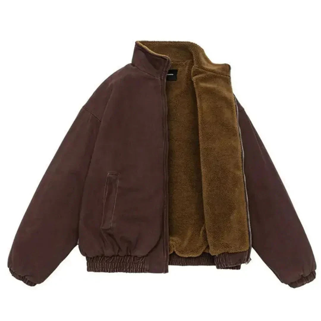 Insulating Padded Jacket - Boxy Fit, Cotton, Cold Weather