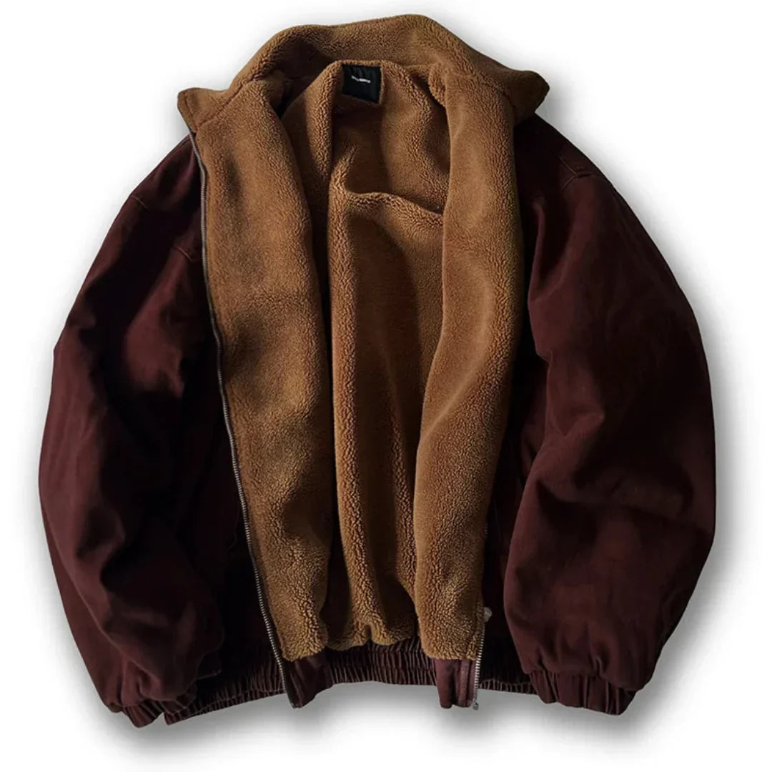 Insulating Padded Jacket - Boxy Fit, Cotton, Cold Weather