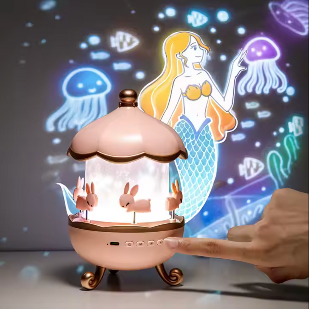 Upgraded Projector Night Light - 12 Themes, Bluetooth, Calming Glow for Kids