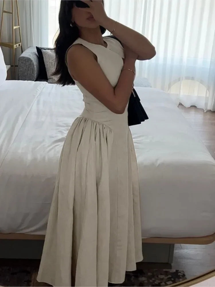 Elegant A-Line Sleeveless Women&