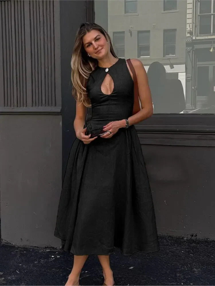Elegant A-Line Sleeveless Women&