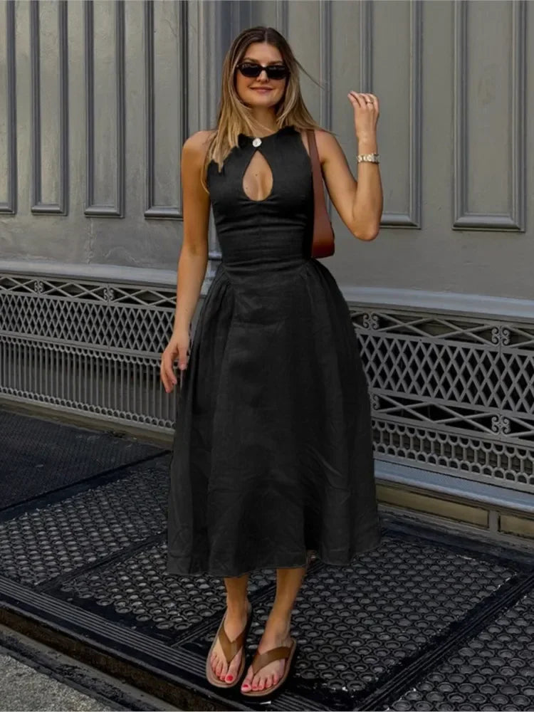 Elegant A-Line Sleeveless Women&