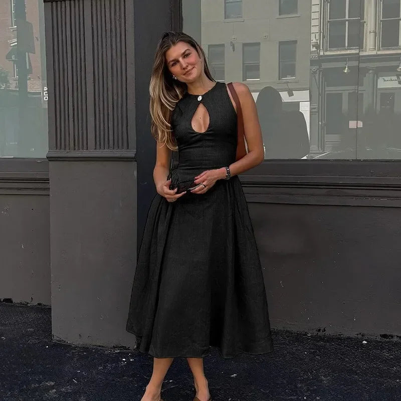 Elegant A-Line Sleeveless Women&
