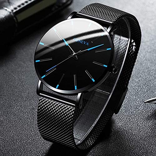Slim men’s business watch – minimalist design, stainless steel, for everyday and formal occasions