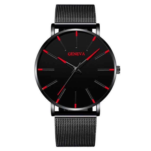 Slim men’s business watch – minimalist design, stainless steel, for everyday and formal occasions