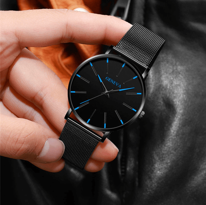 Slim men’s business watch – minimalist design, stainless steel, for everyday and formal occasions