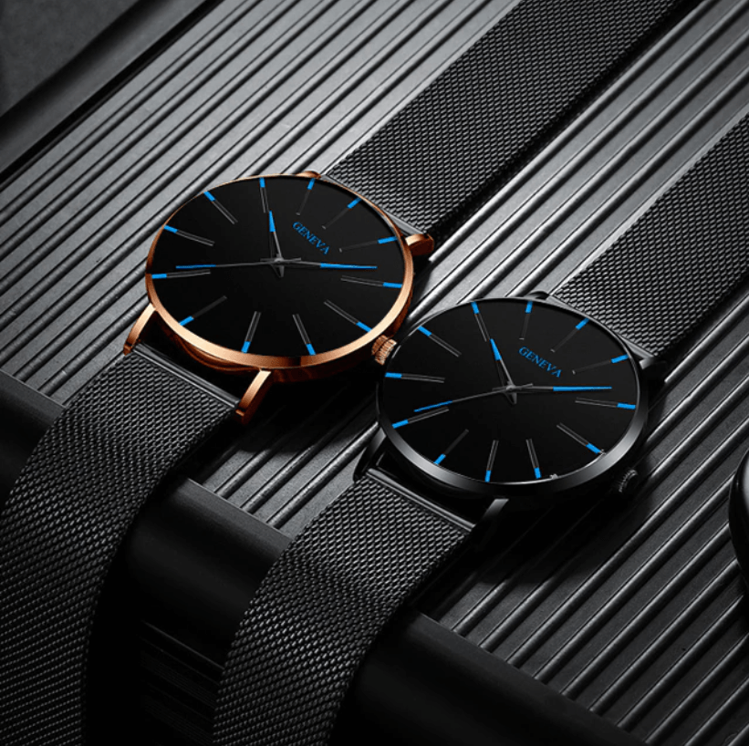 Slim men’s business watch – minimalist design, stainless steel, for everyday and formal occasions