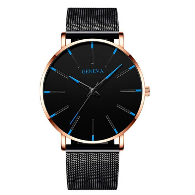 Slim men’s business watch – minimalist design, stainless steel, for everyday and formal occasions