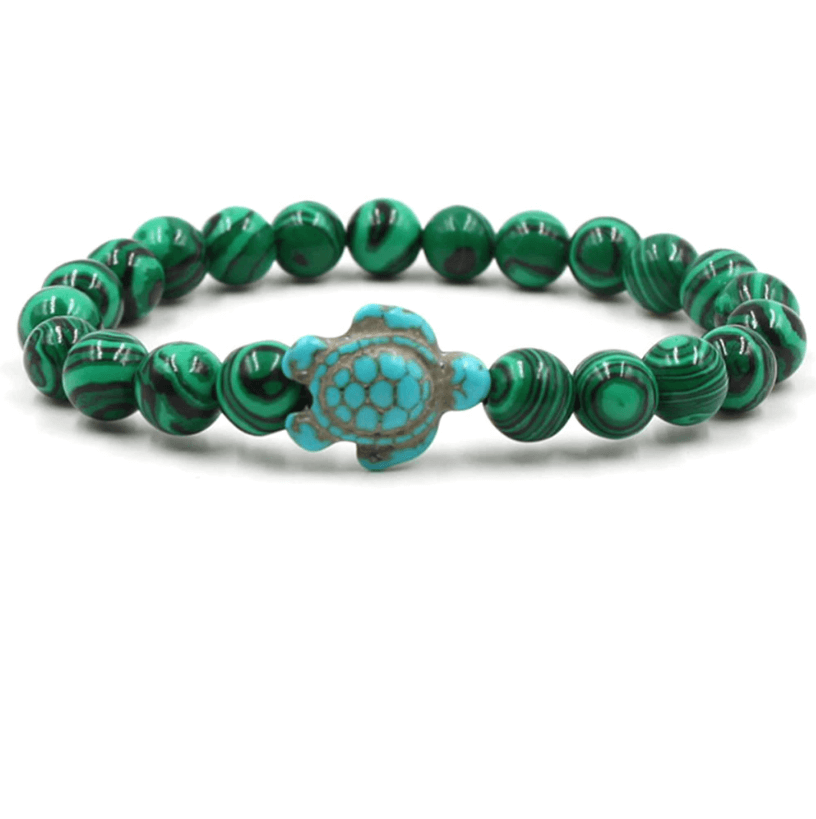 Empowering unisex gemstone bracelet – elastic design, zinc alloy, for beach outings