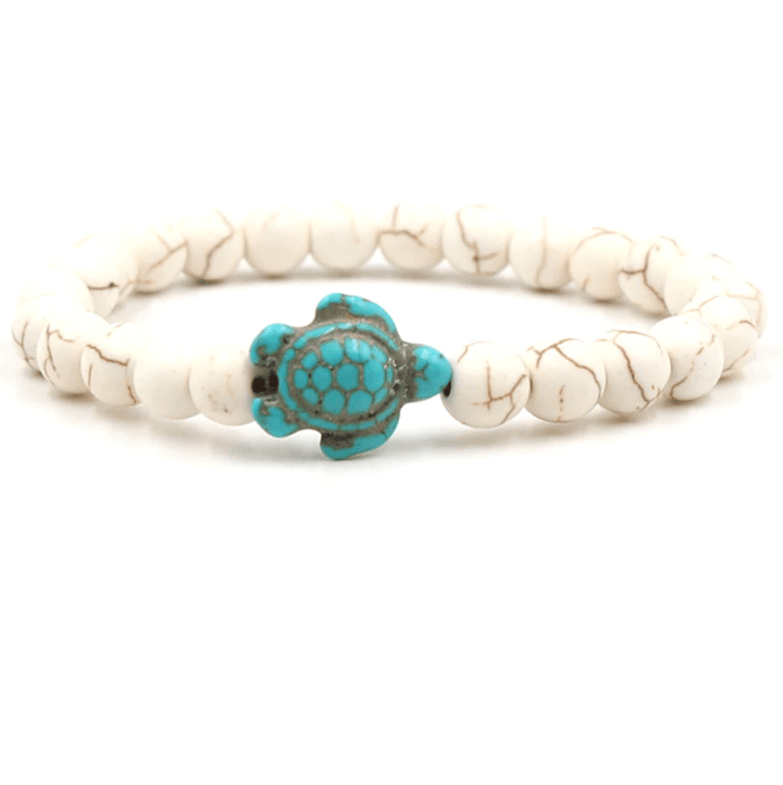 Empowering unisex gemstone bracelet – elastic design, zinc alloy, for beach outings