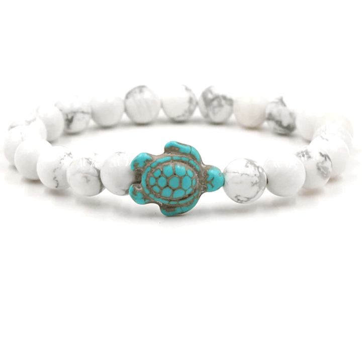 Empowering unisex gemstone bracelet – elastic design, zinc alloy, for beach outings