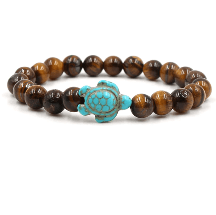 Empowering unisex gemstone bracelet – elastic design, zinc alloy, for beach outings