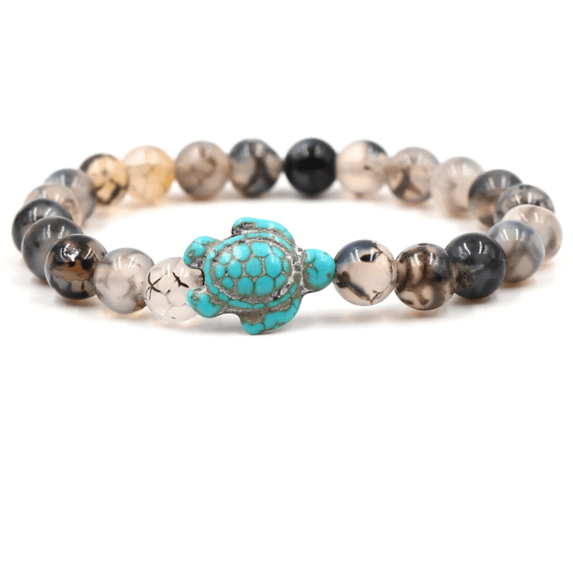 Empowering unisex gemstone bracelet – elastic design, zinc alloy, for beach outings
