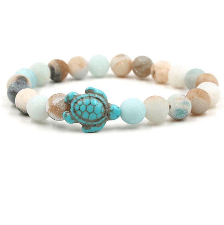 Empowering unisex gemstone bracelet – elastic design, zinc alloy, for beach outings