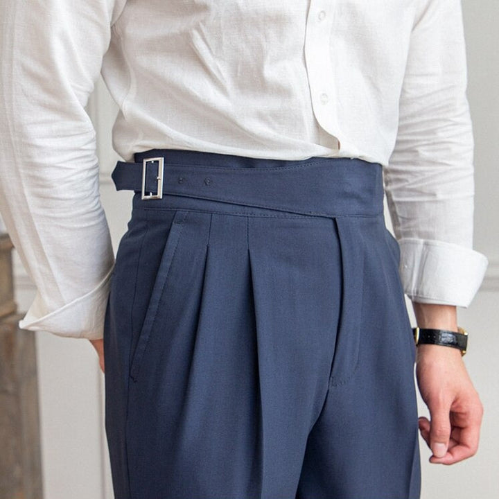 Stylish Loop Detail Pants for Modern Silhouette, Comfortable Fit, Versatile for Casual and Semi-Formal Wear