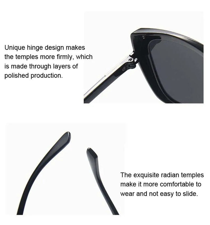 Glamorous women’s cat-eye sunglasses – vintage design, plastic, for summer 2025