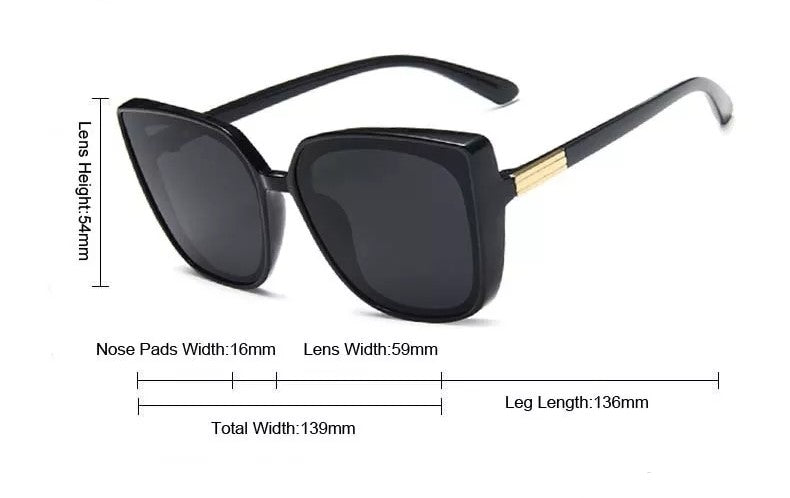 Glamorous women’s cat-eye sunglasses – vintage design, plastic, for summer 2025