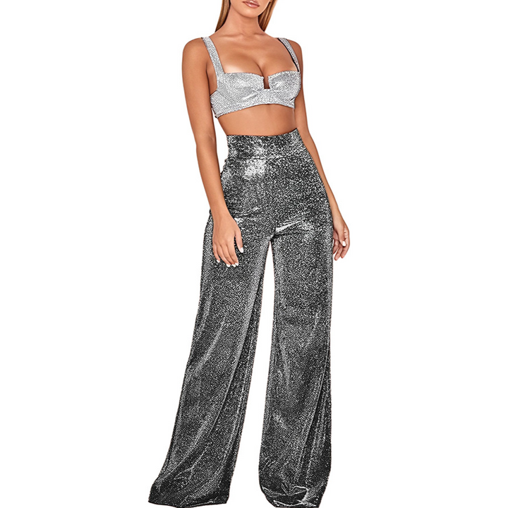 Breathable women’s flared pants – comfortable fit, high-quality fabric, for special occasions