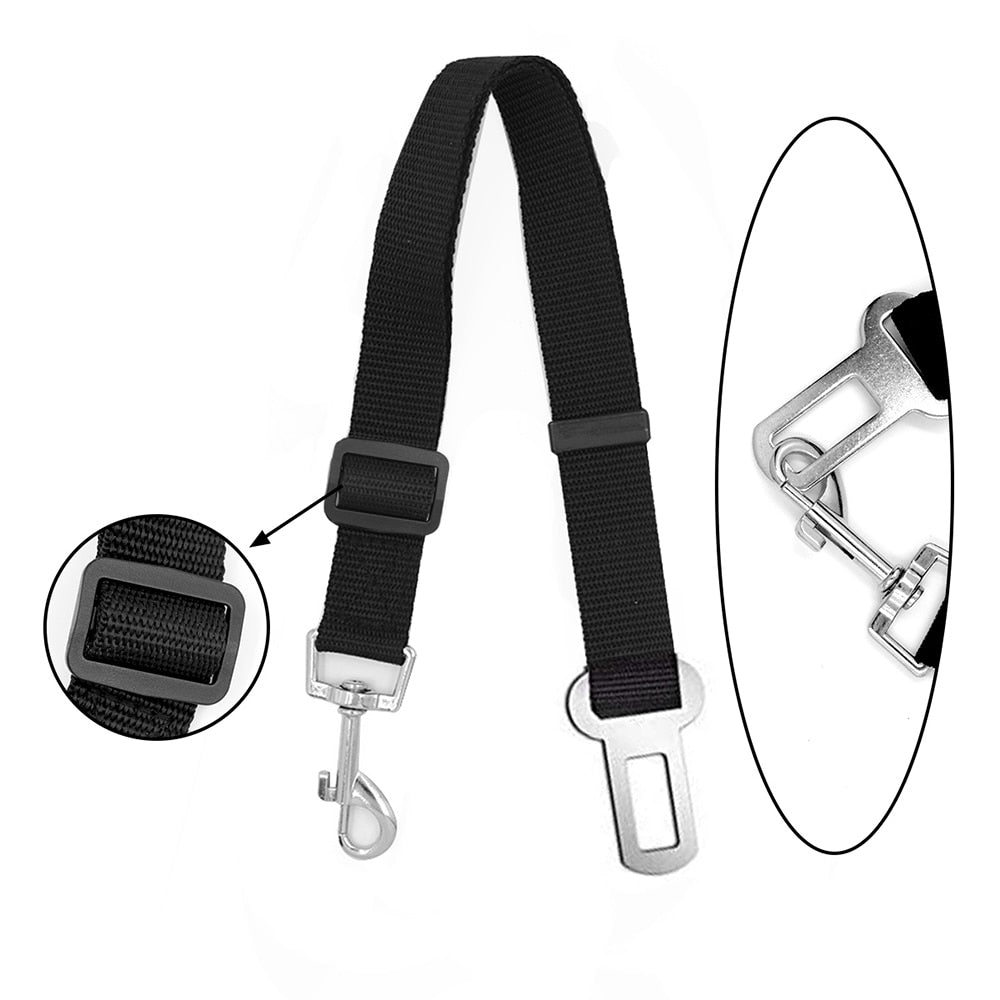 Dog Car Seat Belt Adjustable Nylon Restraint for Pets Safe Travel Fall 2025 Road Trip