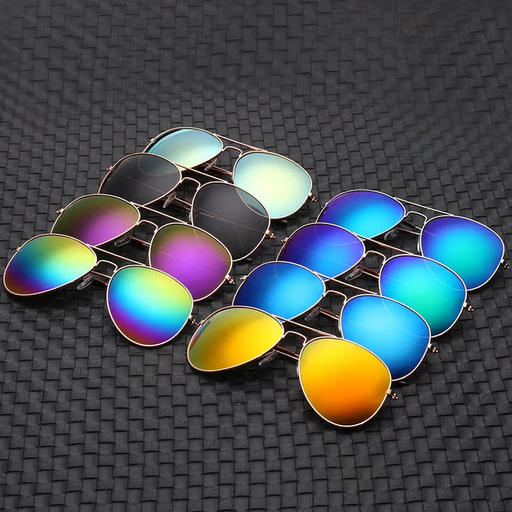 2025 Double Bridge Aviation Sunglasses for Women - UV400 Alloy Frame Mirror Glasses