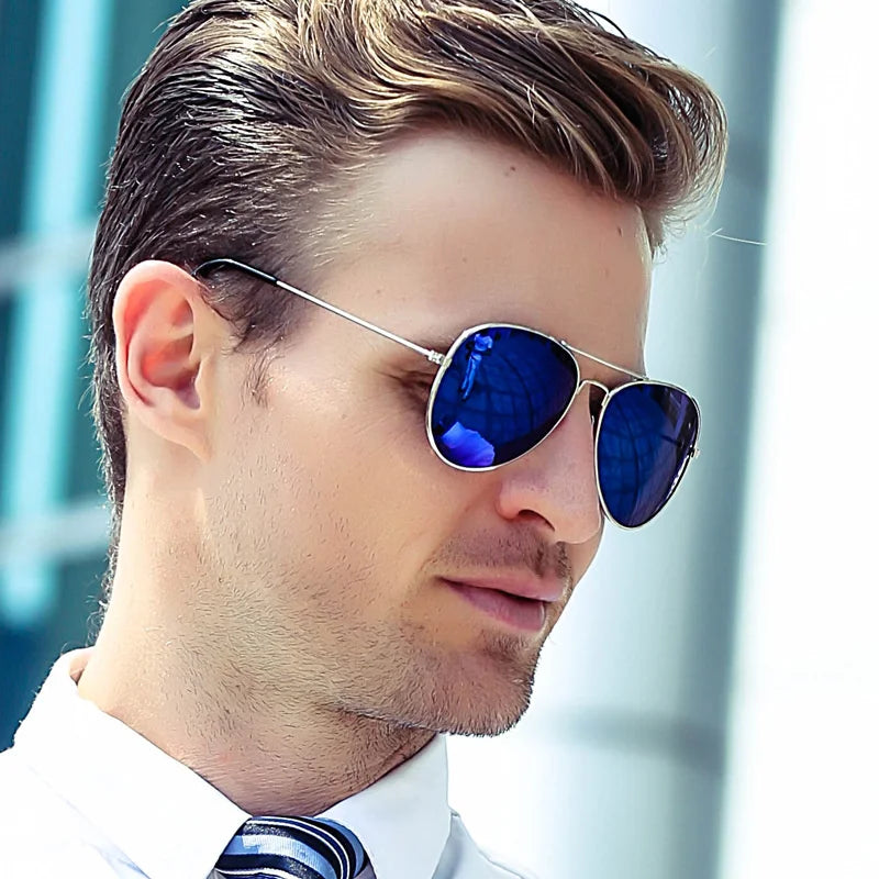 2025 Double Bridge Aviation Sunglasses for Women - UV400 Alloy Frame Mirror Glasses