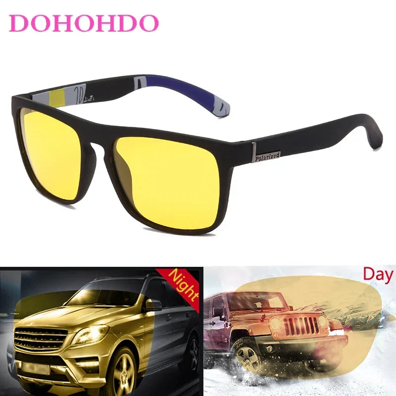 Polarized Sunglasses Night Vision Unisex Square Frame UV400 Anti Glare Driving Glasses Fall 2025 Trend