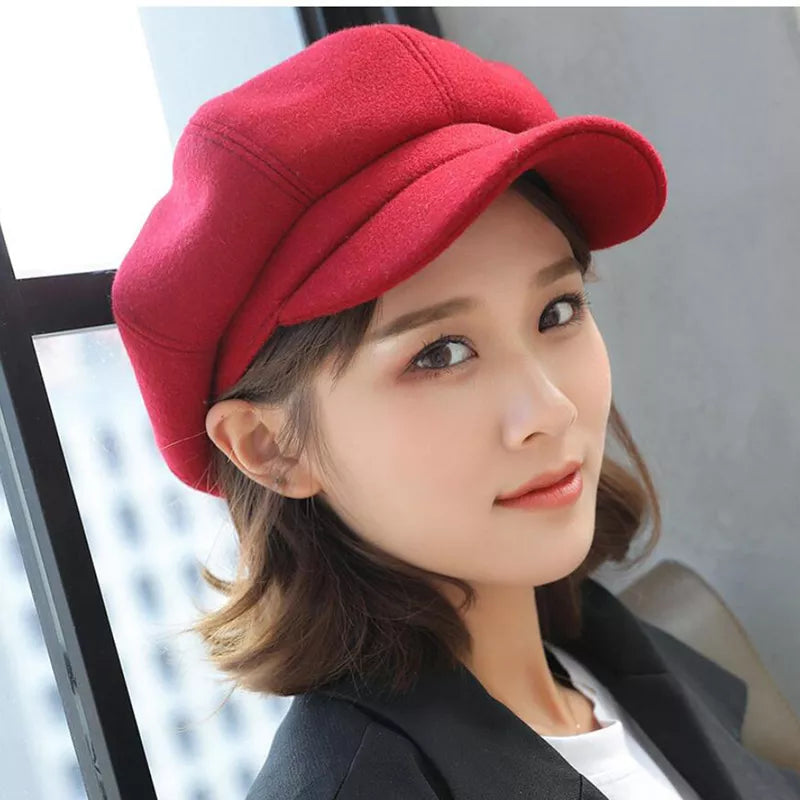 Warm Cozy Women’s Balloon Hat - Vintage Rounded Cotton