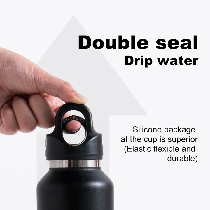 950ml Large Capacity Stainless Steel Thermos Flask Portable Insulated Tumbler No Screw Lid for Travel Outdoors