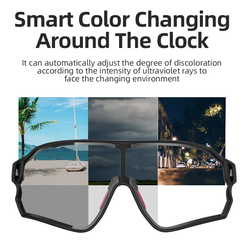 Photochromic Cycling Glasses Lightweight MTB Road Sunglasses With UV400 Protection Summer 2026 Trend
