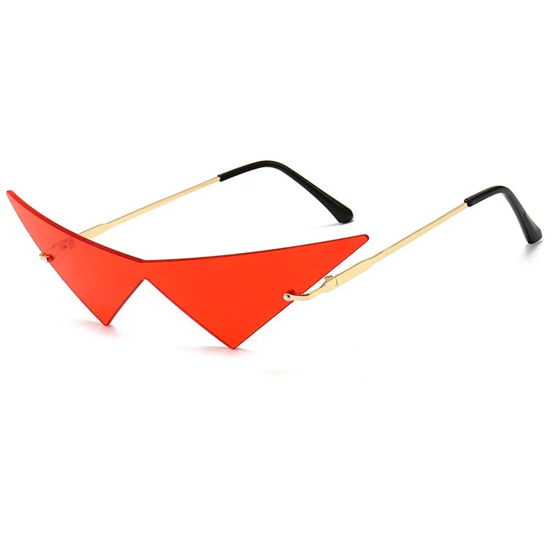 Cat Eye Sunglasses Rimless Oversized Triangle Frame Summer 2026 Trend UV400 Protection