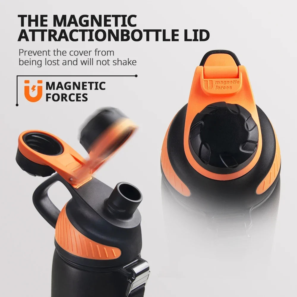 Insulated Water Bottle 1000ml Stainless Steel Vacuum Flask With Magnetic Lid Summer Travel 2026