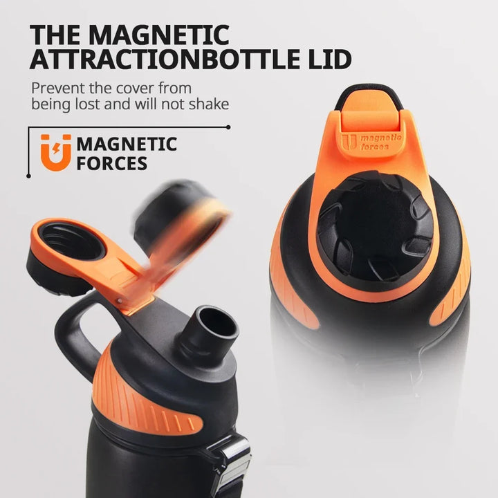 Insulated Water Bottle 1000ml Stainless Steel Vacuum Flask With Magnetic Lid Summer Travel 2026