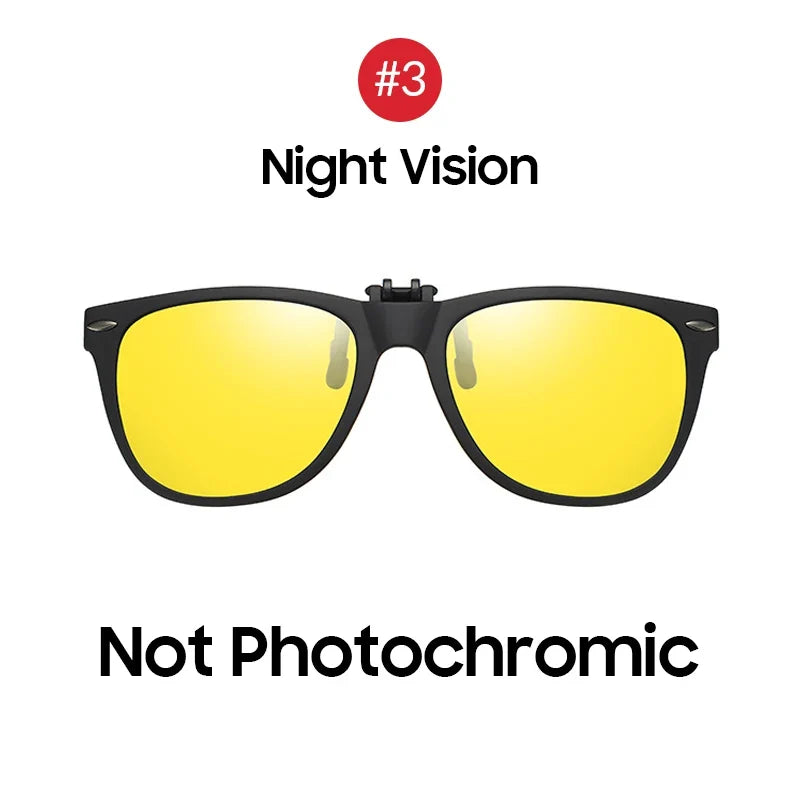 Photochromic Sunglasses Flip-Up Clip-On Polarized Lenses for Driving Summer 2026 Trend Gift Idea