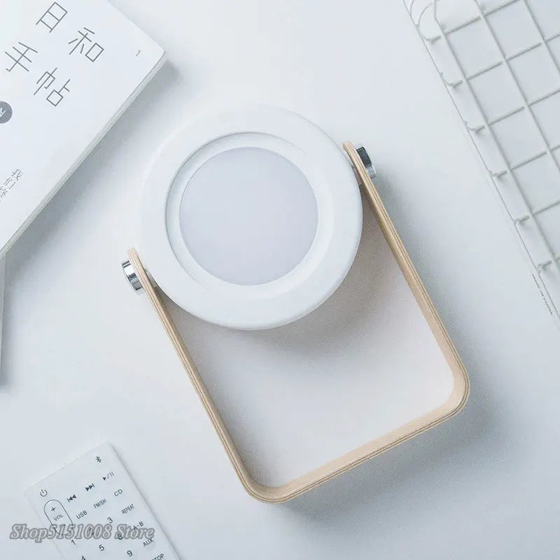 Creative Wood Handle Folding LED Night Light Lantern for Reading, USB Charging