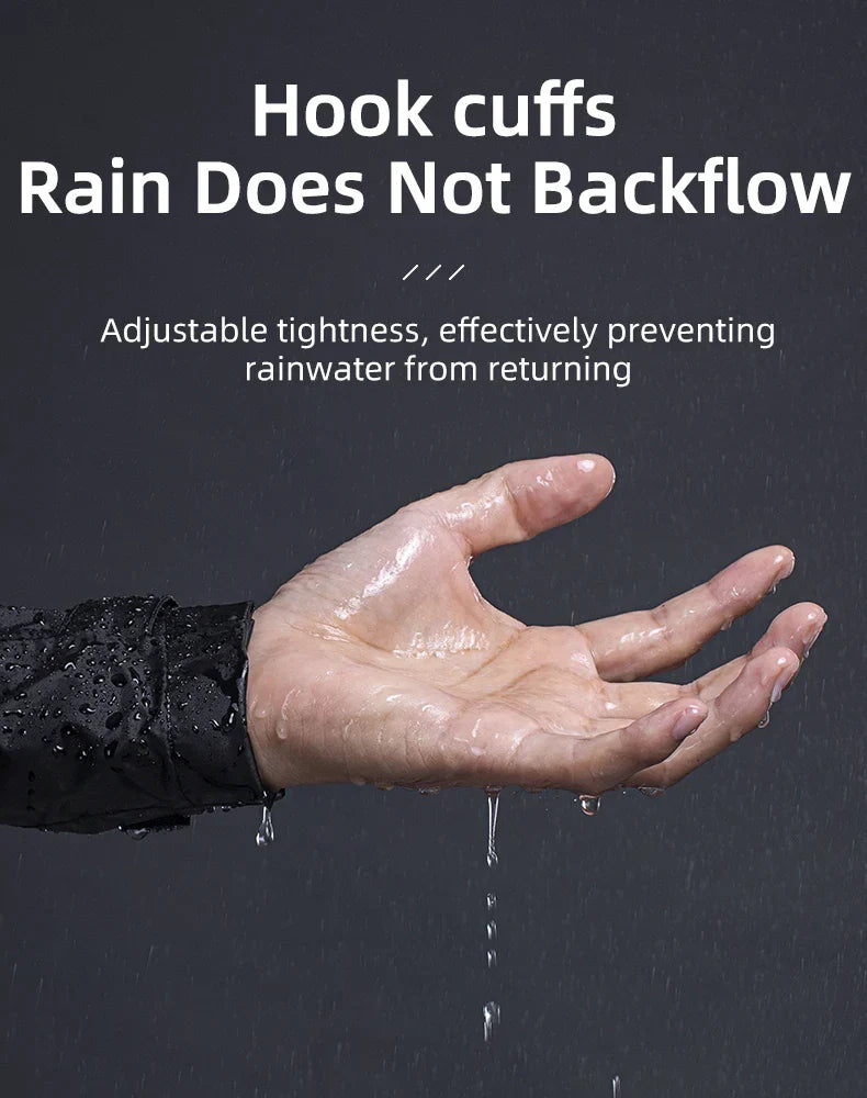 Waterproof Mens Cycling Jacket - Hooded, Nylon, For Rain