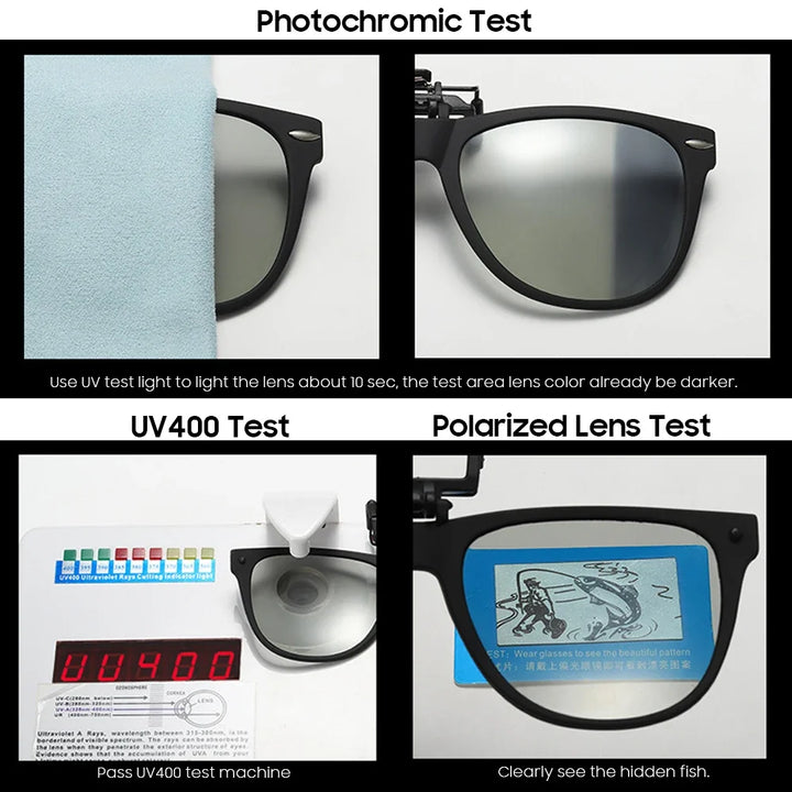 Photochromic Sunglasses Flip-Up Clip-On Polarized Lenses for Driving Summer 2026 Trend Gift Idea