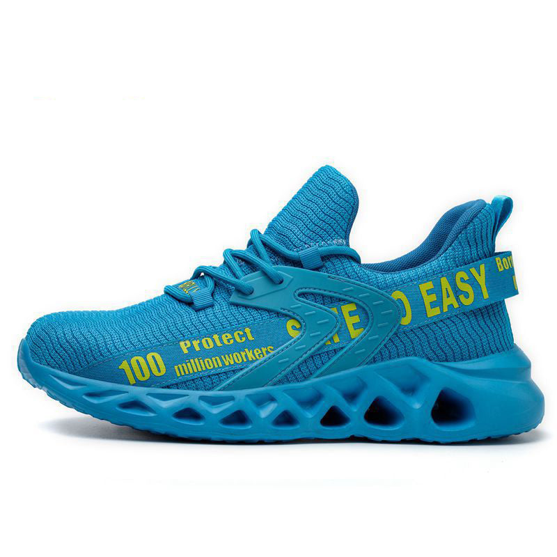 Ultralight Breathable Non-Slip Safety Shoes with Steel Toe and Kevlar Sole for Enhanced Comfort and Protection
