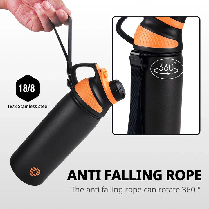 Insulated Water Bottle 1000ml Stainless Steel Vacuum Flask With Magnetic Lid Summer Travel 2026