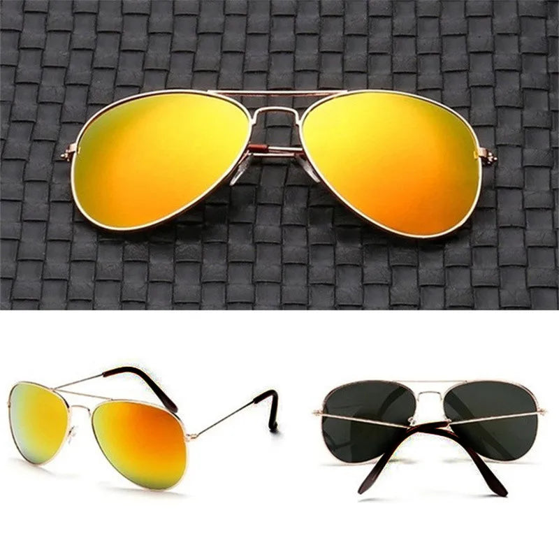 2025 Double Bridge Aviation Sunglasses for Women - UV400 Alloy Frame Mirror Glasses
