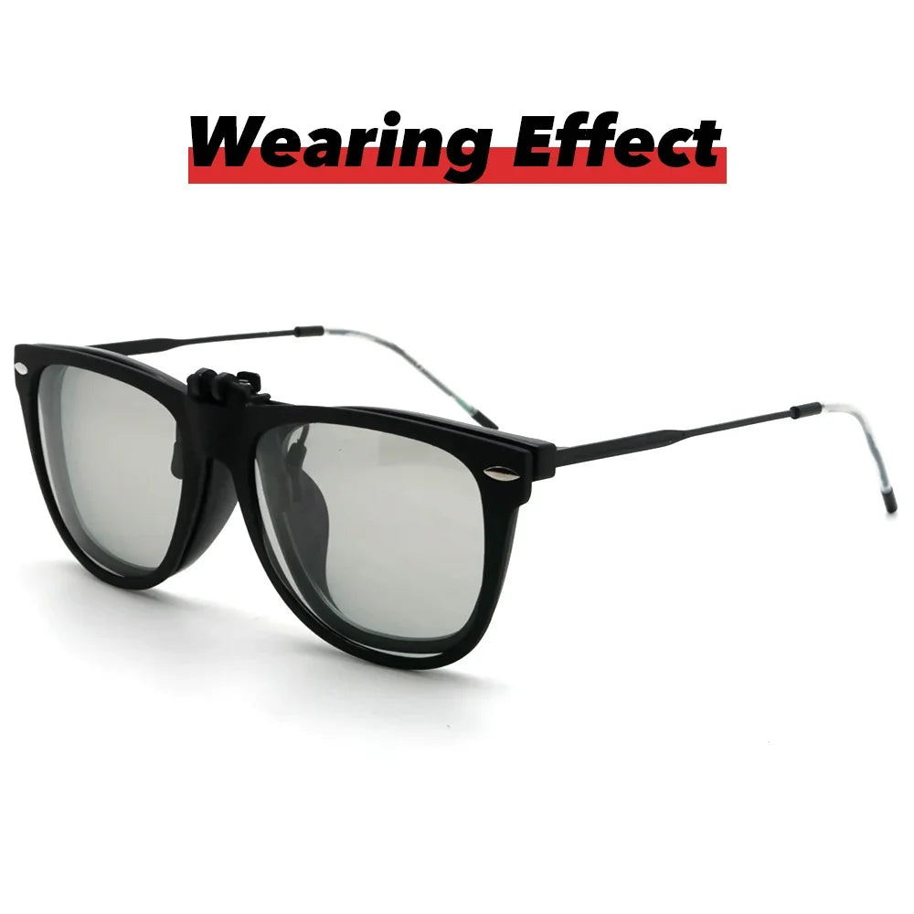 Photochromic Sunglasses Flip-Up Clip-On Polarized Lenses for Driving Summer 2026 Trend Gift Idea