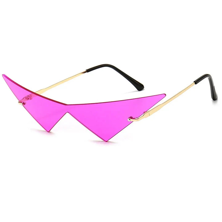 Cat Eye Sunglasses Rimless Oversized Triangle Frame Summer 2026 Trend UV400 Protection