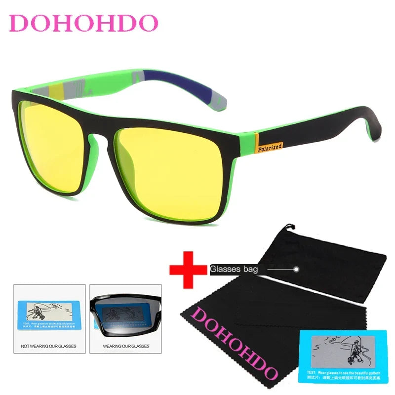 Polarized Sunglasses Night Vision Unisex Square Frame UV400 Anti Glare Driving Glasses Fall 2025 Trend