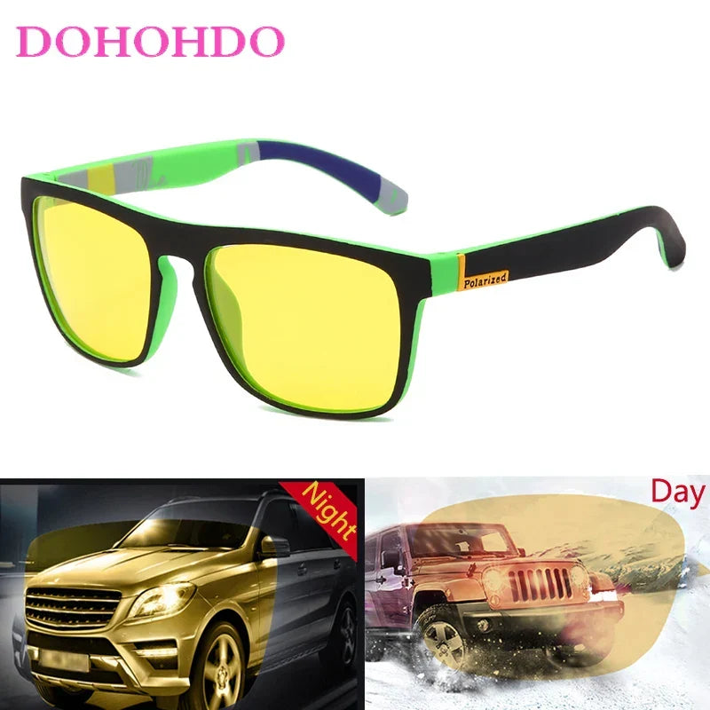 Polarized Sunglasses Night Vision Unisex Square Frame UV400 Anti Glare Driving Glasses Fall 2025 Trend
