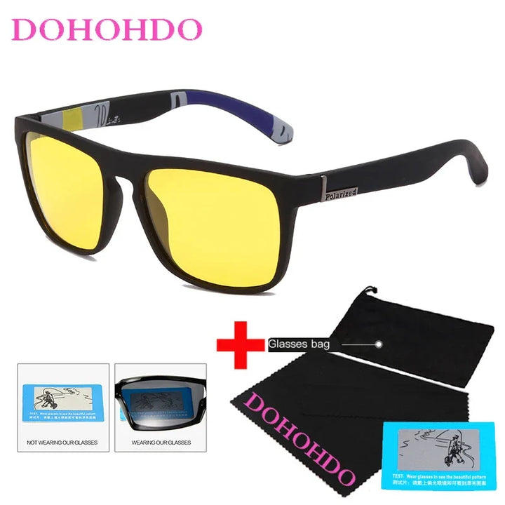Polarized Sunglasses Night Vision Unisex Square Frame UV400 Anti Glare Driving Glasses Fall 2025 Trend