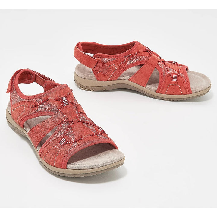 Comfortable Open Toe Sandals for Women with 3-Point Support and Shock Absorption, Ideal for Daily Wear and Pain Relief